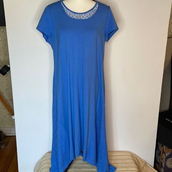 H by Halston Dresses & Skirts - H by Halston High/Low Hem Scoop Neckline  Lace Accent matching lace side panel